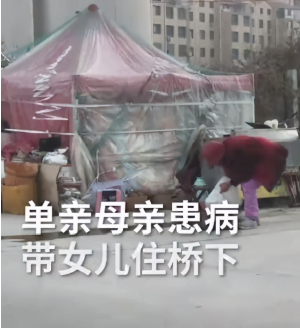 单亲妈妈桥下的生活挑战