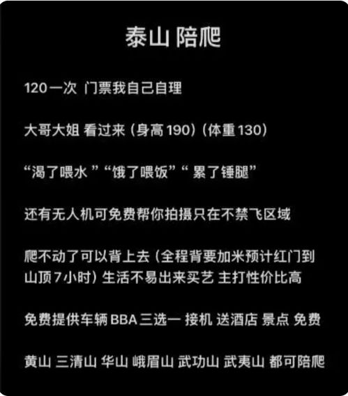 泰山陪爬月入五位数的奇幻之旅